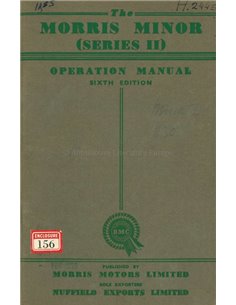 1955 MORRIS MINOR INSTRUCTIEBOEKJE ENGELS