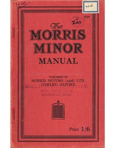 1929 MORRIS MINOR BETRIEBSANLEITUNG ENGLISCH
