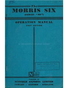 1949 MORRIS SIX BETRIEBSANLEITUNG ENGLISCH