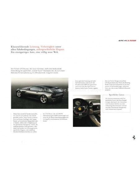 2016 FERRARI GTC4 LUSSO PORTFOLIO GERMAN