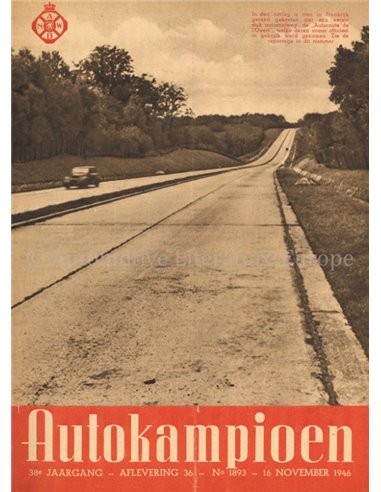1946 AUTOKAMPIOEN MAGAZIN 36 NIEDERLÄNDISCH