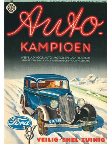 1935 AUTOKAMPIOEN MAGAZIN 4 NIEDERLÄNDISCH