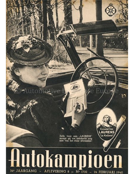 1940 AUTOKAMPIOEN MAGAZIN 8 NIEDERLÄNDISCH
