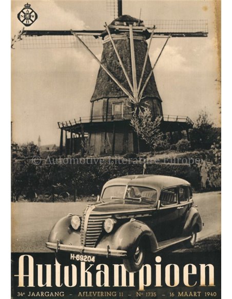 1940 AUTOKAMPIOEN MAGAZIN 11 NIEDERLÄNDISCH