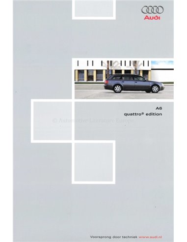 2002 AUDI A6 QUATTRO PROSPEKT NIEDERLÄNDISCH