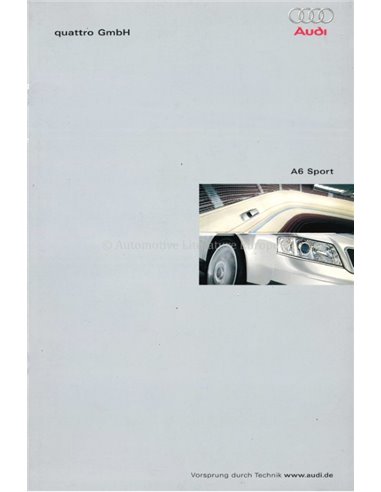 2001 AUDI A6 BROCHURE DUITS