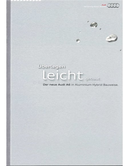 2011 AUDI A6 BROCHURE DUITS