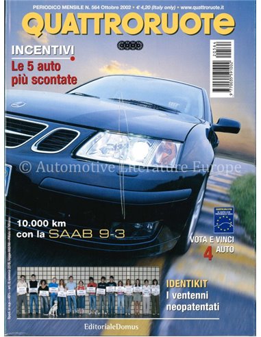 2001 QUATTRORUOTE MAGAZINE 564 ITALIAN
