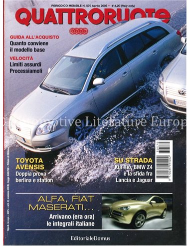 2003 QUATTRORUOTE MAGAZIN 570 ITALIENISCH
