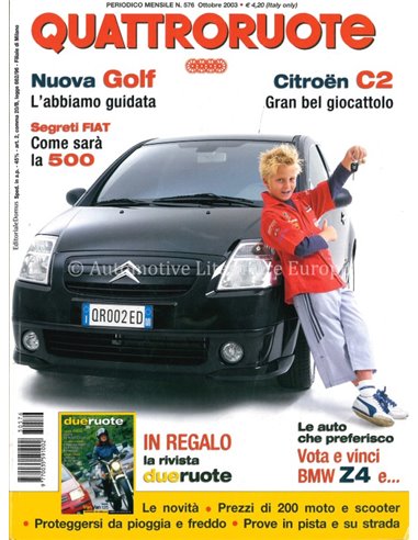 2003 QUATTRORUOTE MAGAZINE 576 ITALIAANS