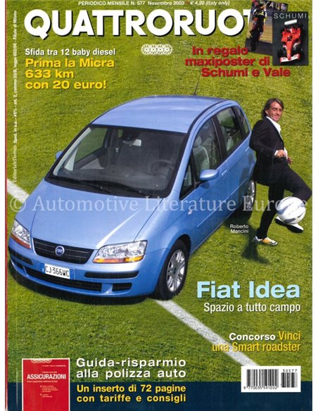 2003 QUATTRORUOTE MAGAZIN 577 ITALIENISCH