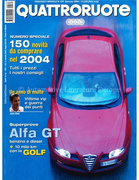 2004 QUATTRORUOTE MAGAZINE 579 ITALIAN
