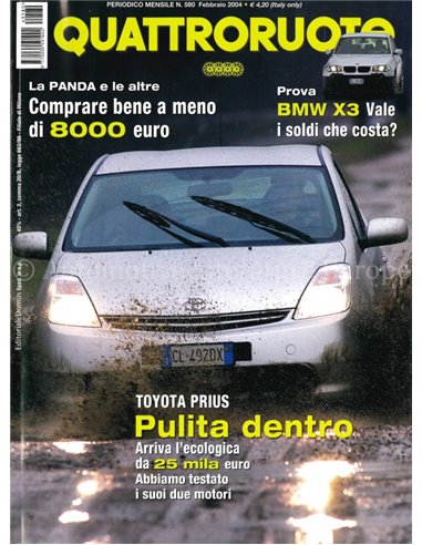 2004 QUATTRORUOTE MAGAZINE 580 ITALIAN