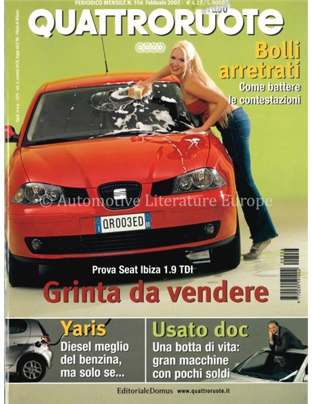 2002 QUATTRORUOTE MAGAZINE 556 ITALIAN