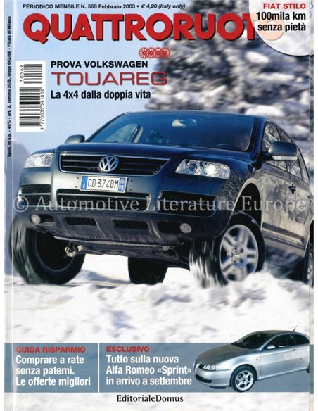 2003 QUATTRORUOTE MAGAZIN 568 ITALIENISCH