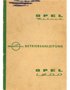 1959 OPEL REKORD OWNERS MANUAL GERMAN