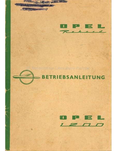 1959 OPEL REKORD INSTRUCTIEBOEKJE DUITS