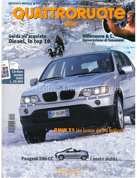 2001 QUATTRORUOTE MAGAZINE 544 ITALIAN