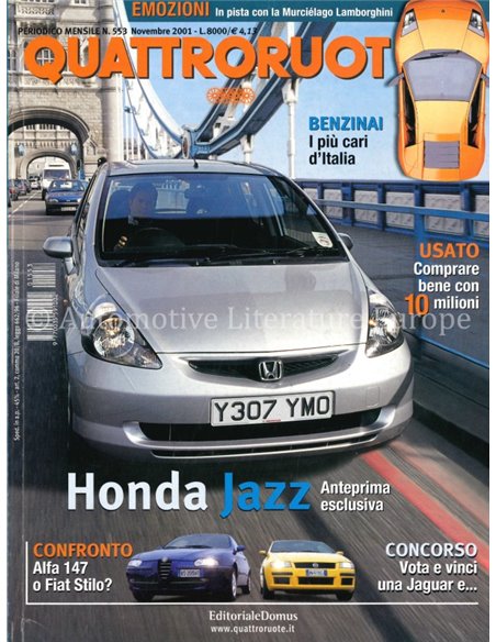 2001 QUATTRORUOTE MAGAZINE 553 ITALIAANS