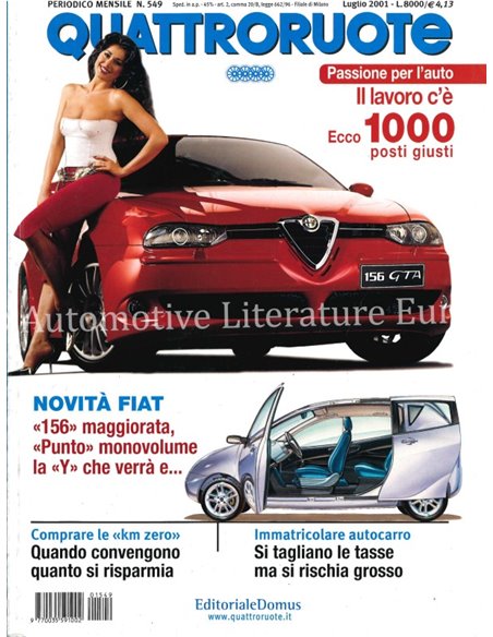 2001 QUATTRORUOTE MAGAZIN 549 ITALIENISCH