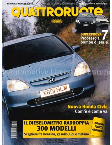 2000 QUATTRORUOTE MAGAZINE 542 ITALIAN