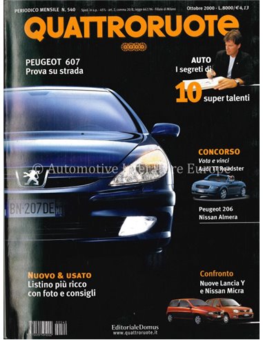 2000 QUATTRORUOTE MAGAZINE 540 ITALIAN