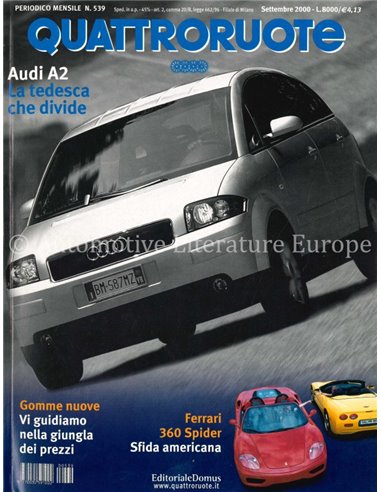 2000 QUATTRORUOTE MAGAZINE 539 ITALIAANS