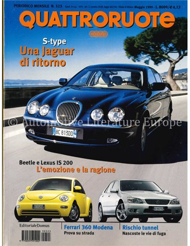 1999 QUATTRORUOTE MAGAZIN 523 ITALIENISCH
