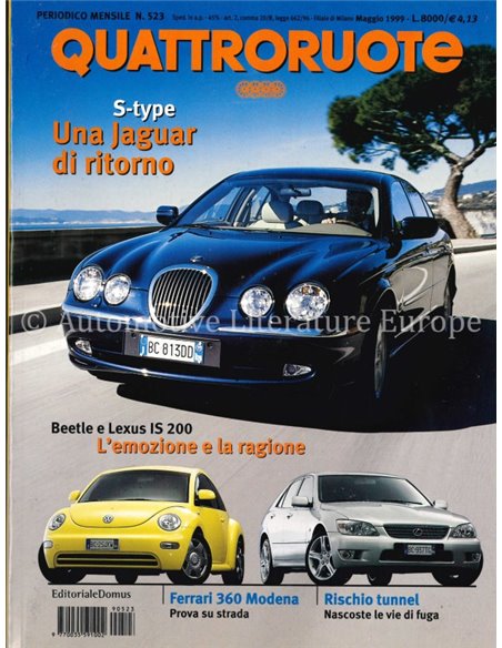 1999 QUATTRORUOTE MAGAZINE 523 ITALIAN
