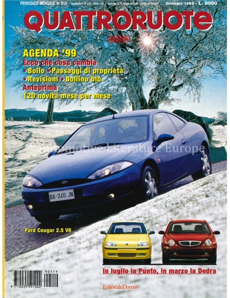 1999 QUATTRORUOTE MAGAZINE 519 ITALIAANS