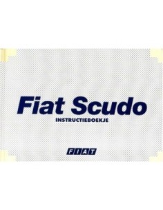 1998 FIAT SCUDO INSTRUCTIEBOEKJE NEDERLANDS