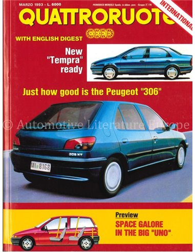 1993 QUATTRORUOTE MAGAZINE 449 ITALIAANS