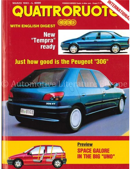 1993 QUATTRORUOTE MAGAZIN 449 ITALIENISCH