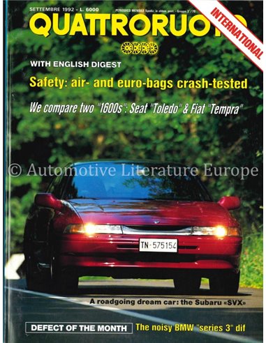 1992 QUATTRORUOTE MAGAZINE 443 ITALIAN