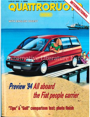 1992 QUATTRORUOTE MAGAZINE 441 ITALIAANS