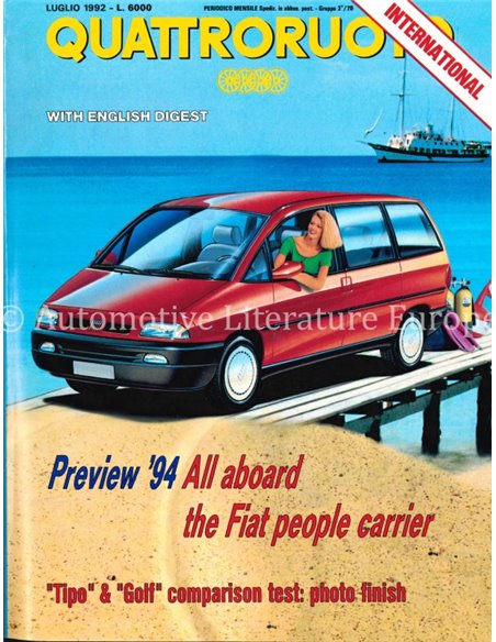 1992 QUATTRORUOTE MAGAZINE 441 ITALIAANS