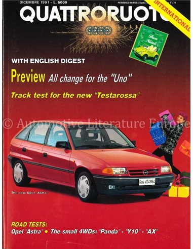 1992 QUATTRORUOTE MAGAZINE 434 ITALIAANS