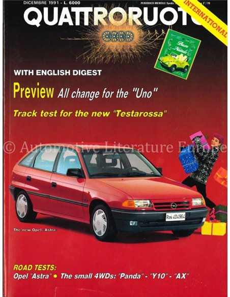 1992 QUATTRORUOTE MAGAZINE 434 ITALIAANS