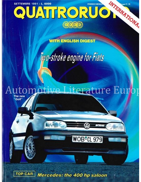 1992 QUATTRORUOTE MAGAZIN 431 ITALIENISCH