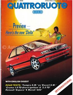 1992 QUATTRORUOTE MAGAZINE 429 ITALIAANS