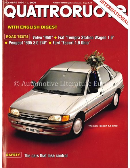 1990 QUATTRORUOTE MAGAZINE 422 ITALIAN