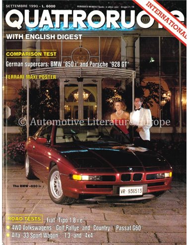 1990 QUATTRORUOTE MAGAZINE 419 ITALIAANS