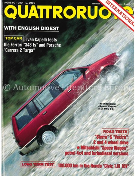 1990 QUATTRORUOTE MAGAZINE 418 ITALIAANS