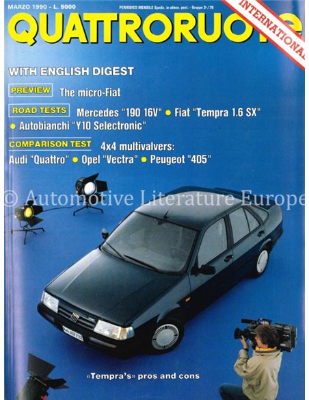 1990 QUATTRORUOTE MAGAZINE 413 ITALIAANS
