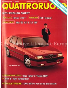 1990 QUATTRORUOTE MAGAZINE 412 ITALIAANS
