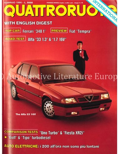 1990 QUATTRORUOTE MAGAZIN 412 ITALIENISCH