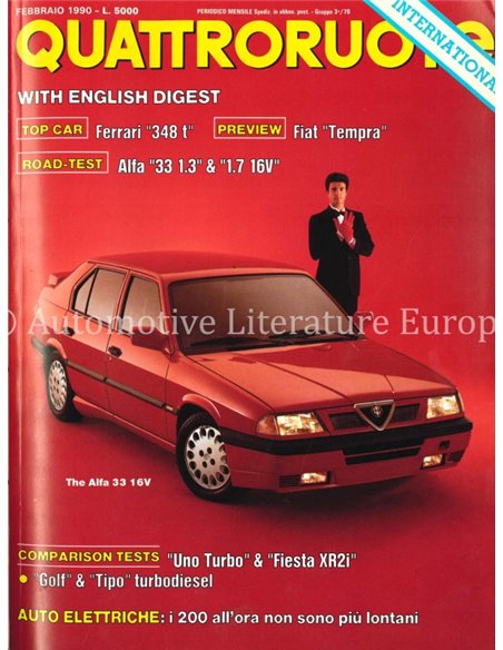 1990 QUATTRORUOTE MAGAZIN 412 ITALIENISCH