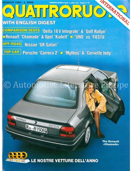 1990 QUATTRORUOTE MAGAZINE 411 ITALIAANS