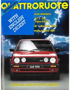1989 QUATTRORUOTE MAGAZINE 407 ITALIAN