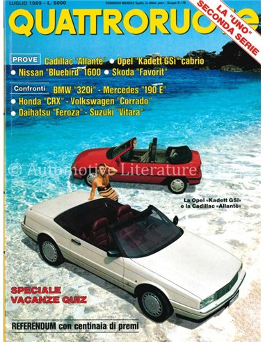 1989 QUATTRORUOTE MAGAZIN 405 ITALIENISCH